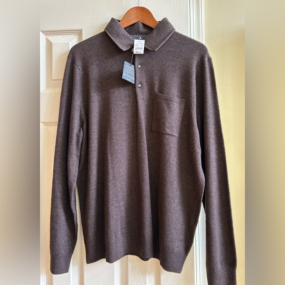 Jos. A. Banks Brown Long Sleeve Sweater, NWT men’s L